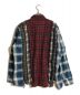 Rebuild by Needles (リビルドバイニードルス) Flannel Shirt - 7 Cuts Zipped Wide Shirt/フランネルシャツ７カットジップワイドシャツ マルチカラー サイズ:不明：15000円