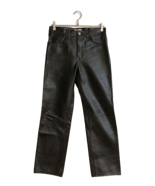 CELINE（セリーヌ）CELINE (セリーヌ) 5POCKETS LEATHER PANTS/;ファイブポケットレザーパンツ ブラック サイズ:27の古着・服飾アイテム