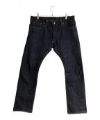 THE STRIKE GOLDストライクゴールド）の古着「Right-Twill 16oz Shower Slubby Selvedge Denim 5P Jeans Slim Tapered」｜インディゴ