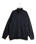 PWAプア）の古着「KANOKO HALF ZIP P/O/カノコ　ハーフジップ　プルオーバー」｜ネイビー