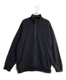 PWA（プア）の古着「KANOKO HALF ZIP P/O/カノコ　ハーフジップ　プルオーバー」｜ネイビー