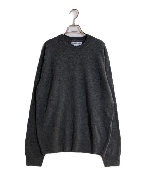 COMME des GARCONS SHIRT（コムデギャルソンシャツ）COMME des GARCONS SHIRT (コムデギャルソンシャツ) WOOL CREWNECK PULLOVER グレー サイズ:L 未使用品の古着・服飾アイテム