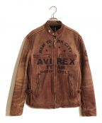 AVIREXアヴィレックス）の古着「VARSITY シングルライダース」｜レッド