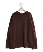 AURALEEオーラリー）の古着「COTTON WOOL CASHMERE KNIT」｜ワインレッド