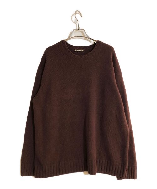 AURALEE（オーラリー）AURALEE (オーラリー) COTTON WOOL CASHMERE KNIT ワインレッド サイズ:4の古着・服飾アイテム