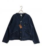 POST O'ALLSポストオーバーオールズ）の古着「24FW STOKER'S JACKET HERRINGBONE DENIM/ストーカージャケット ヘリンボーン・デニム」｜インディゴ