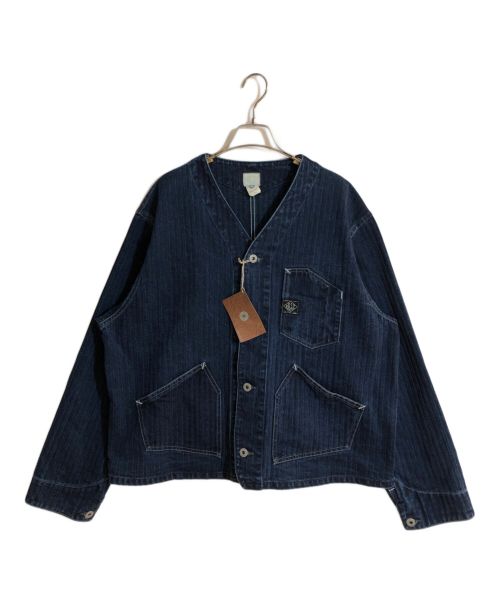 POST O'ALLS（ポストオーバーオールズ）POST O'ALLS (ポストオーバーオールズ) 24FW STOKER'S JACKET HERRINGBONE DENIM/ストーカージャケット ヘリンボーン・デニム インディゴ サイズ:L 未使用品の古着・服飾アイテム