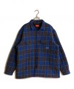 SUPREMEシュプリーム）の古着「QUILTED PLAID FLANNEL SHIRT」｜ブルー