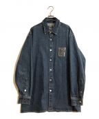 RAF SIMONSラフシモンズ）の古着「20FW SLIM FIT DENIM SHIRT」｜ネイビー