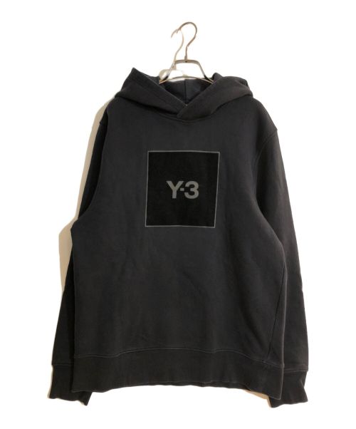 Y-3（ワイスリー）Y-3 (ワイスリー) adidas (アディダス) SQUARE LOGO HOODIE ブラック サイズ:Mの古着・服飾アイテム