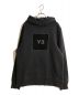 Y-3（ワイスリー）の古着「SQUARE LOGO HOODIE」｜ブラック