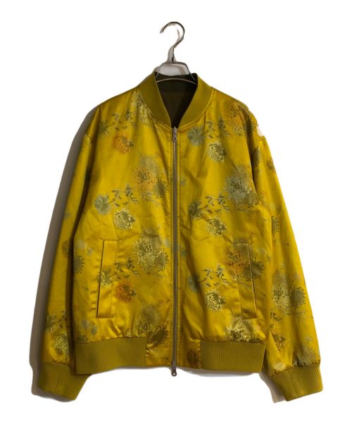 DRIES VAN NOTEN（ドリスヴァンノッテン）DRIES VAN NOTEN (ドリスヴァンノッテン) リバーシブルボンバージャケット イエロー×カーキ サイズ:Sの古着・服飾アイテム