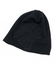 New Era (ニューエラ) BEAMS (ビームス) 別注 LOGO EMBLEM BEANIE/ロゴエンブレムビーニー ブラック サイズ:Free