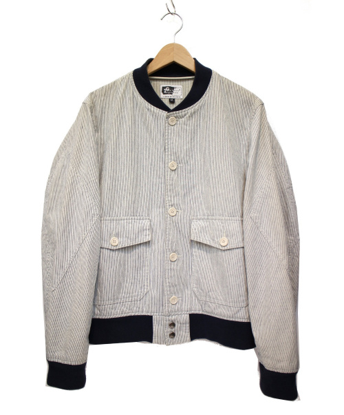 中古 古着通販 Engineered Garments エンジニアードガーメン ヒッコリーリブジャケット ホワイト サイズ M ブランド 古着通販 トレファク公式 Trefac Fashion