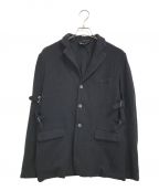 BLACK COMME des GARCONSブラック コムデギャルソン）の古着「ベルトデザインウールジャケット」｜ブラック