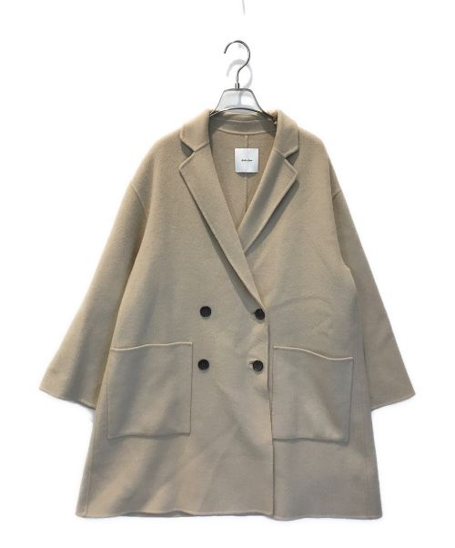 Spick and Span（スピックアンドスパン）Spick and Span (スピックアンドスパン) W/Nyダブルブレストリバーコート ベージュ サイズ:36の古着・服飾アイテム