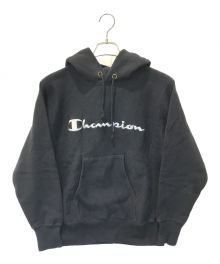 Champion（チャンピオン）の古着「リバースウィーブパーカー」｜ブラック