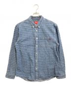 SUPREMEシュプリーム）の古着「Jacquard Logos Denim Shirt」｜インディゴ