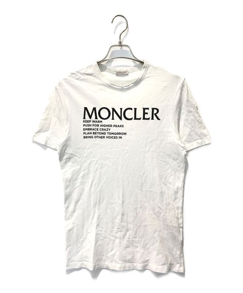 MONCLER（モンクレール）MONCLER (モンクレール) ロゴTシャツ ホワイト サイズ:XSの古着・服飾アイテム