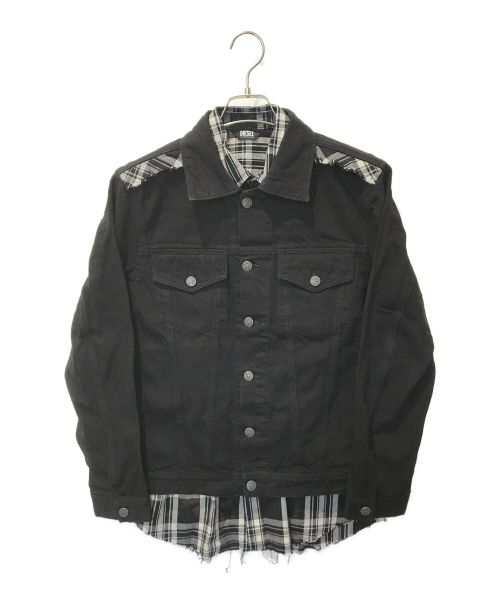 DIESEL（ディーゼル）DIESEL (ディーゼル) レイヤードジャケット ブラック サイズ:XSの古着・服飾アイテム