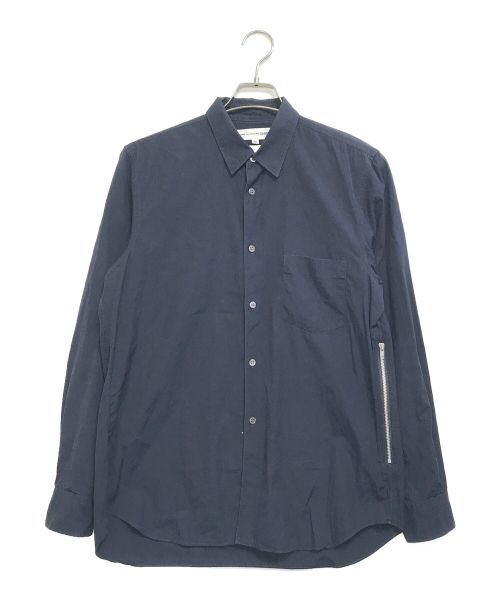 COMME des GARCONS SHIRT（コムデギャルソンシャツ）COMME des GARCONS SHIRT (コムデギャルソンシャツ) サイドジップシャツ ネイビー サイズ:Mの古着・服飾アイテム