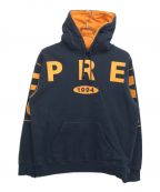 SUPREMEシュプリーム）の古着「Spread Logo Hooded Sweatshirt」｜ネイビー