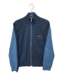 DIESEL（ディーゼル）の古着「バイカラードライバーズニット」｜ネイビー×ブルー