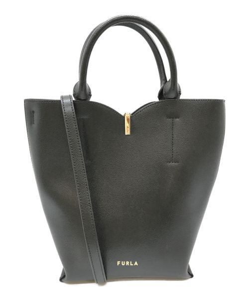 FURLA（フルラ）FURLA (フルラ) RIBBON BUCKET BAG ブラックの古着・服飾アイテム