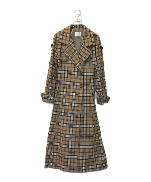 AMeLIE（アメリ）AMeLIE (アメリ) PASS CODE CHECK COAT ベージュ サイズ:Mの古着・服飾アイテム