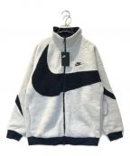 NIKEナイキ）の古着「BIG SWOOSH BOA FULL ZIP JACKET」｜ホワイト×ブラック