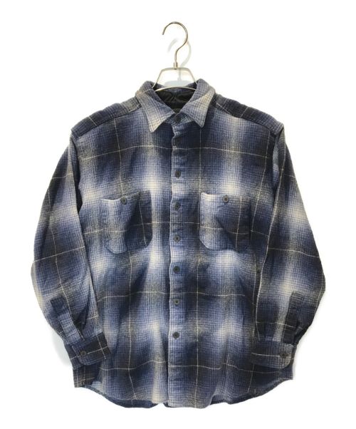 WOOLRICH（ウールリッチ）WOOLRICH (ウールリッチ) オンブレチェックシャツ ブルー サイズ:Lの古着・服飾アイテム