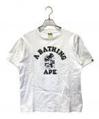 A BATHING APEアベイシングエイプ）の古着「3段プリントTシャツ」｜ホワイト