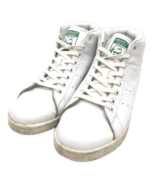 adidas（アディダス）adidas (アディダス) ハイカットスニーカー ホワイト×グリーン サイズ:26.5の古着・服飾アイテム