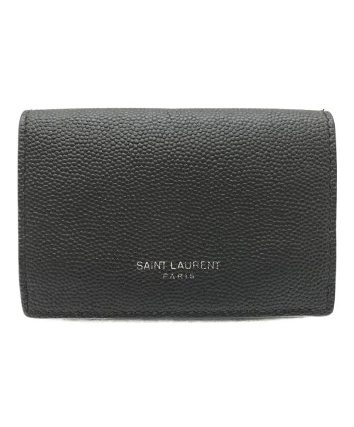 Saint Laurent Paris（サンローランパリ）Saint Laurent Paris (サンローランパリ) コンパクトウォレット ブラックの古着・服飾アイテム