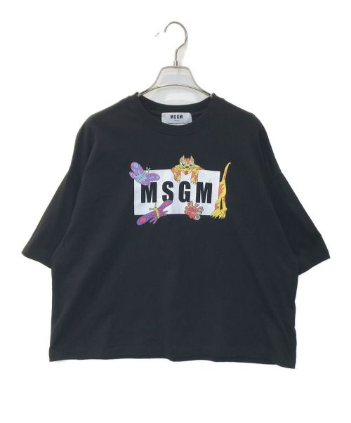 MSGM（エムエスジーエム）MSGM (エムエスジーエム) プリントTシャツ ブラック サイズ:Sの古着・服飾アイテム