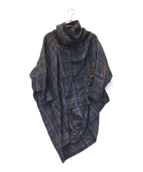 Vivienne Westwood man（ヴィヴィアン ウェストウッド マン）Vivienne Westwood man (ヴィヴィアン ウェストウッド マン) CHECK CAPE VW-W1-71577 ネイビー サイズ:表記無しの古着・服飾アイテム