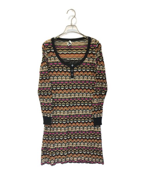 missoni（ミッソーニ）missoni (ミッソーニ) ニットワンピース マルチカラー サイズ:40の古着・服飾アイテム