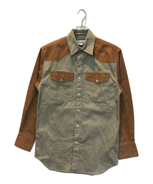 CarHartt（カーハート）CarHartt (カーハート) ウエスタンシャツ ブラウン サイズ:Sの古着・服飾アイテム