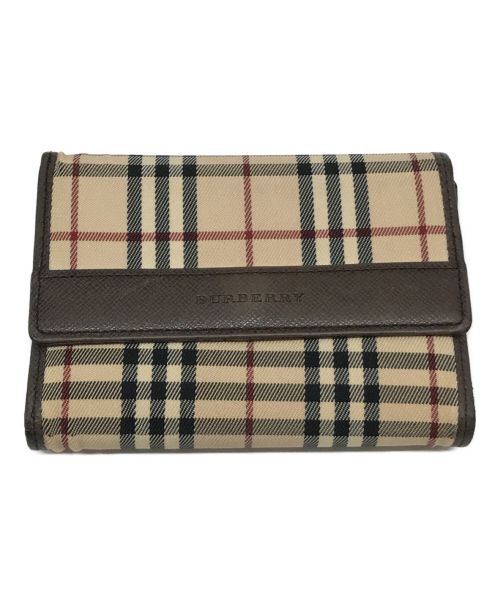 BURBERRY（バーバリー）BURBERRY (バーバリー) ノヴァチェックコンパクトウォレット ブラウンの古着・服飾アイテム