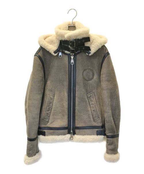 Chloe（クロエ）Chloe (クロエ) hood brown shearling jacket CHC18WCV0721023334 ブラウン サイズ:34の古着・服飾アイテム