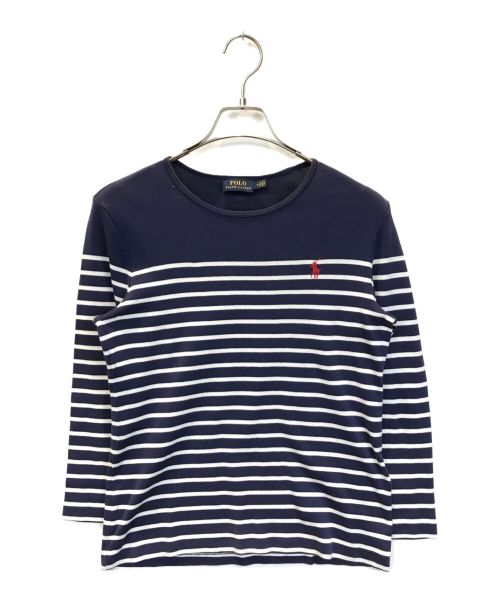 POLO RALPH LAUREN（ポロ・ラルフローレン）POLO RALPH LAUREN (ポロ・ラルフローレン) ボーダーカットソー ネイビー サイズ:Mの古着・服飾アイテム