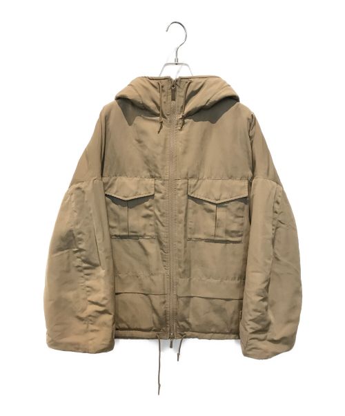 UNIQLO（ユニクロ）UNIQLO (ユニクロ) WHITE MOUNTAINEERING (ホワイトマウンテ二アニング) ハイブリッドダウンオーバーサイズパーカ　443185 ブラウン サイズ:Mの古着・服飾アイテム