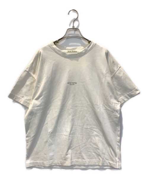 Acne studios（アクネ ストゥディオス）Acne studios (アクネ ストゥディオス) 反転ロゴプリントTシャツ ホワイト サイズ:Sの古着・服飾アイテム