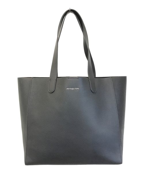 MICHAEL KORS（マイケルコース）MICHAEL KORS (マイケルコース) Hudson Pebbled Leather Tote Bag ブラックの古着・服飾アイテム