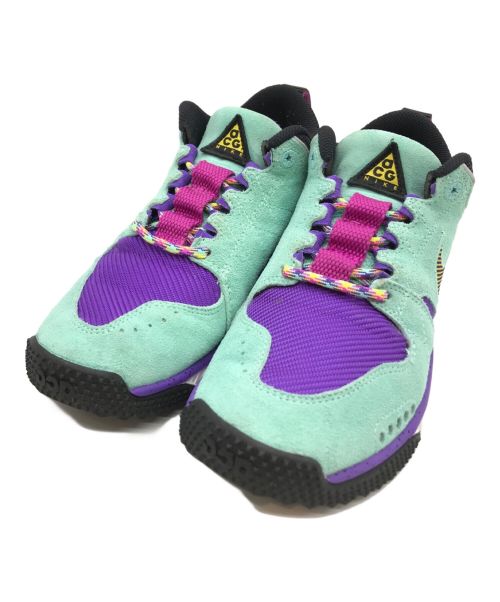 NIKE ACG（ナイキエージーシー）NIKE ACG (ナイキエージーシー) ローカットスニーカー パープル×ミント サイズ:25の古着・服飾アイテム