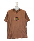 DIESELディーゼル）の古着「センターロゴプリントTシャツ」｜ブラウン