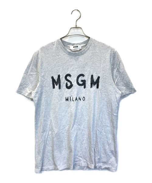 MSGM（エムエスジーエム）MSGM (エムエスジーエム) ロゴプリントTシャツ グレー サイズ:Lの古着・服飾アイテム