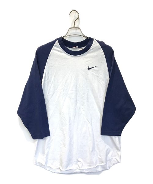 NIKE（ナイキ）NIKE (ナイキ) ラグランカットソー ブルー×ホワイト サイズ:Lの古着・服飾アイテム