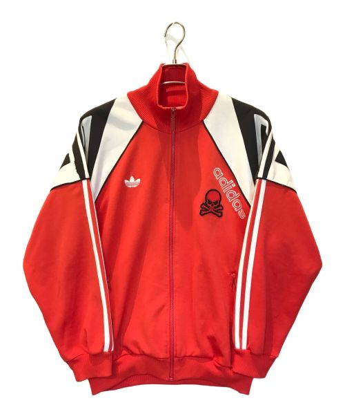 adidas（アディダス）adidas (アディダス) スカルワッペントラックジャケット レッド サイズ:M180の古着・服飾アイテム