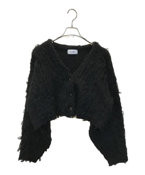 Knuth Marf（クヌースマーフ）Knuth Marf (クヌースマーフ) minimal shaggy cardigan　KM22AS03 ブラック サイズ:Fの古着・服飾アイテム